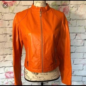 Wilson Leather beautiful ORANGE Leather jacket SM